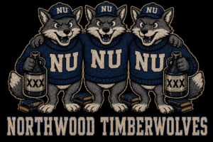 Northwood Timberwolves Three-Wolf Graphic Wall Art