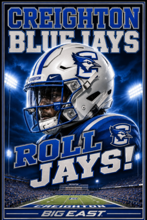 Creighton Blue Jays Football Stadium Poster