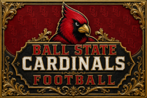 Ball State Cardinals Football Ornate Cardinal Wall Art