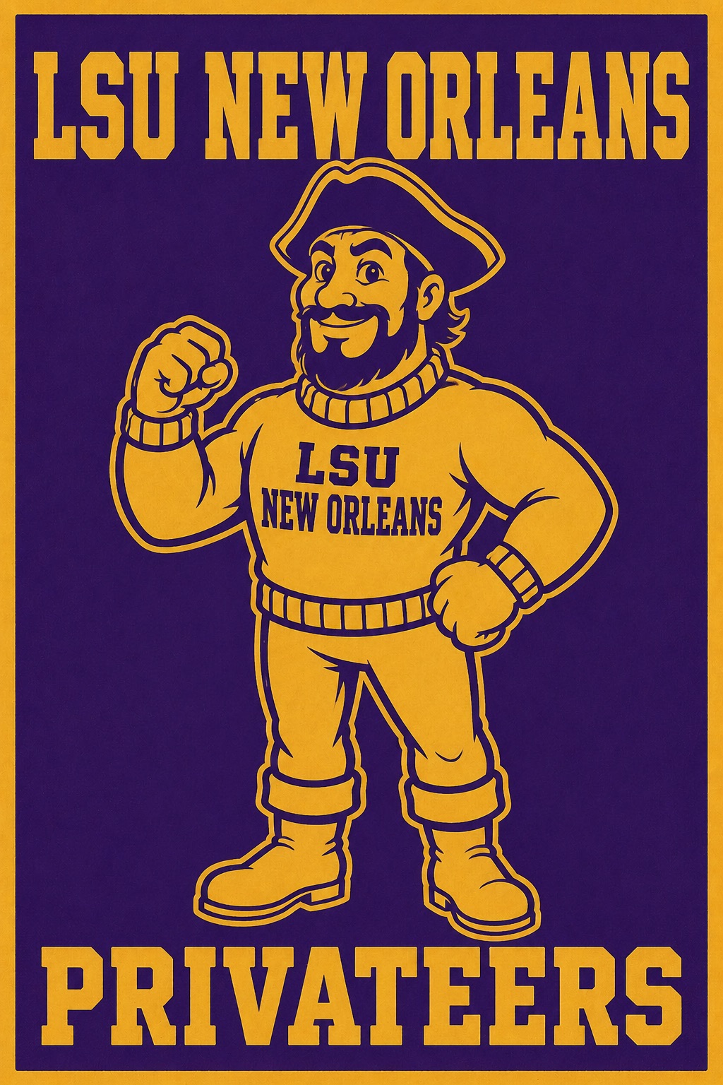 LSU New Orleans Privateers Purple and Gold Pirate Wall Art