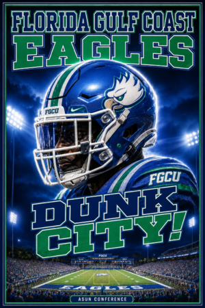Florida Gulf Coast Eagles Football Stadium Poster