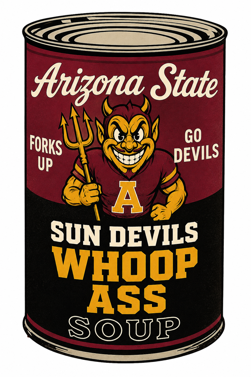 Arizona State Sun Devils Whop Ass Soup Can Wall Art