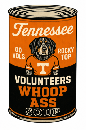 Tennessee Volunteers Bulldog Whoop Ass Soup Can Wall Art