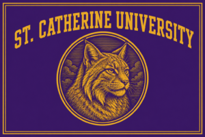 St. Catherine University Wildcat Purple and Gold Wall Art