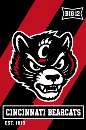 Cincinnati Bearcats Big 12 Bearcat Graphic Wall Art