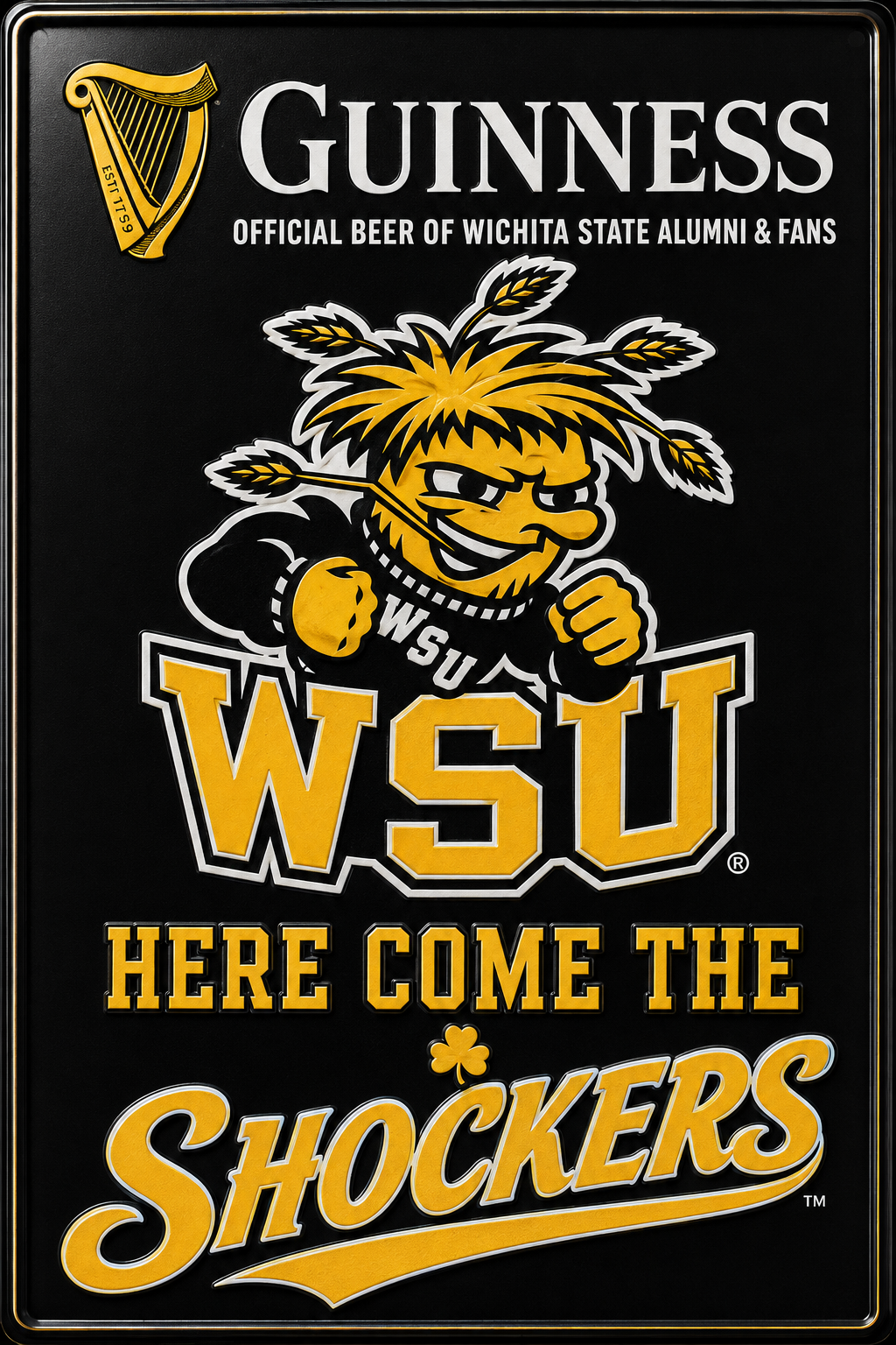 Guinness Wichita State Shockers Wall Sign