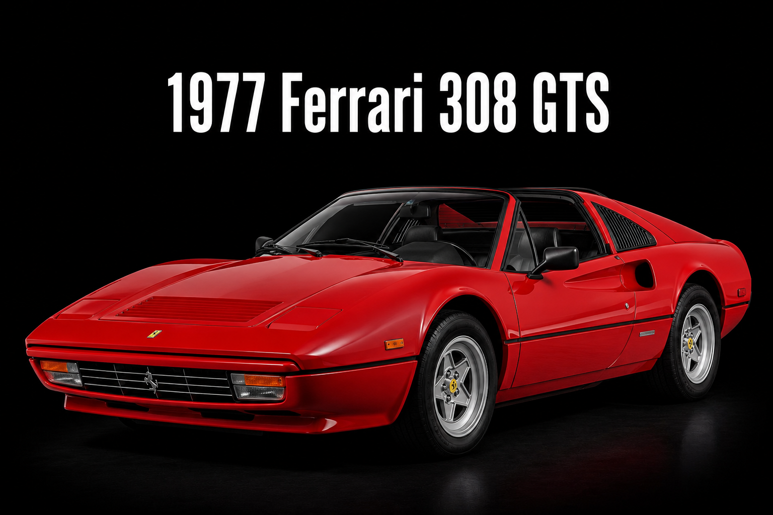 1977 Ferrari 308 GTS Red Sports Car Wall Art