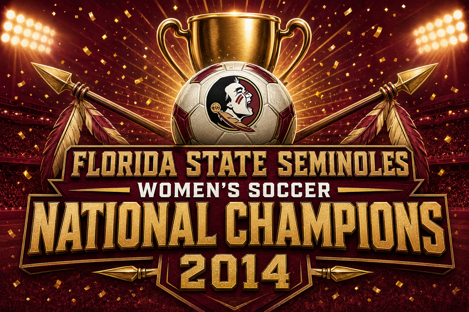 Florida State Women’s Soccer 2014 National Champions Art