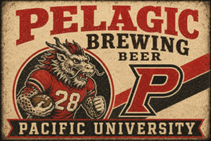 Pelagic Brewing Beer Pacific University Dragon Wall Art