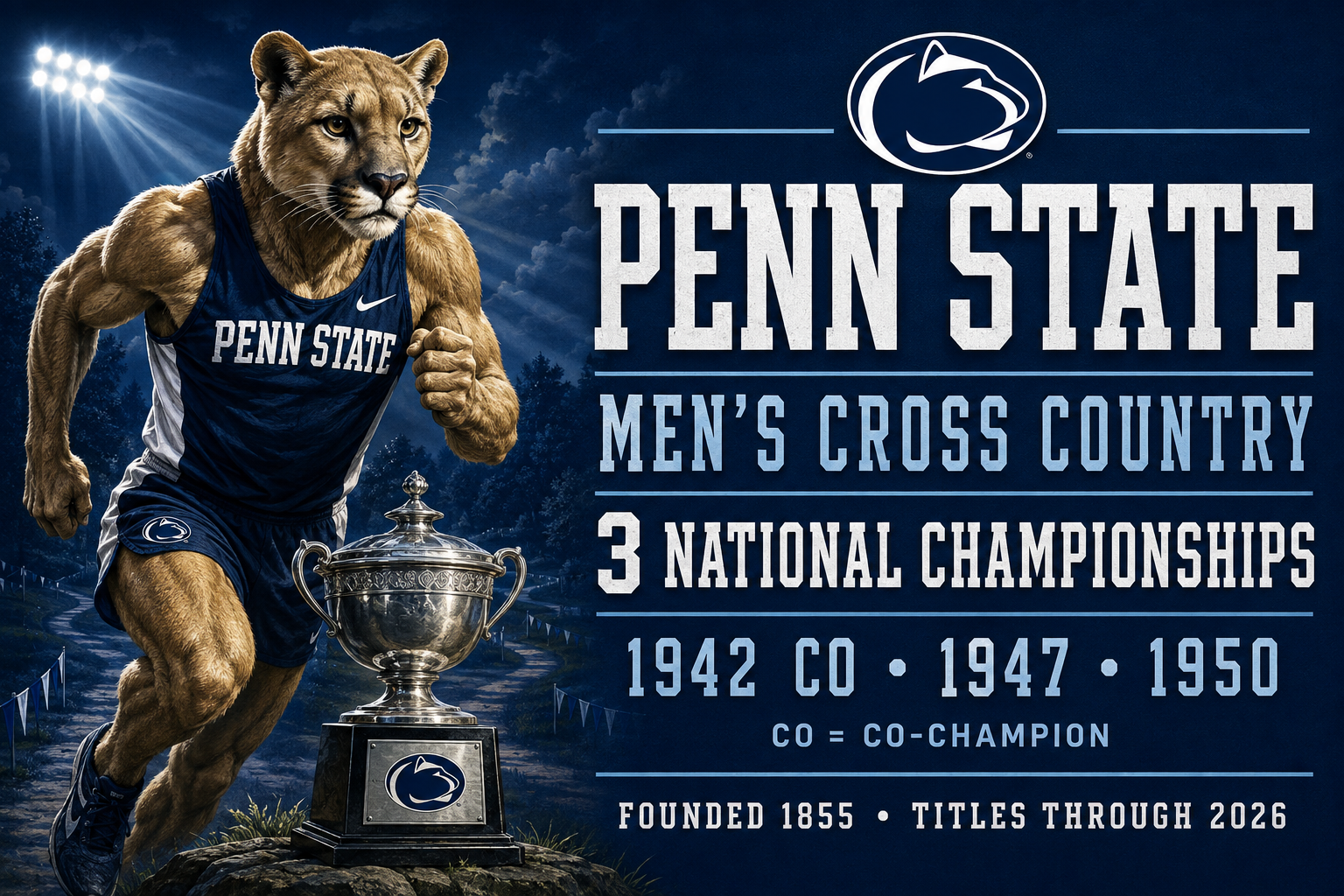 Penn State Men’s Cross Country Championship Wall Art
