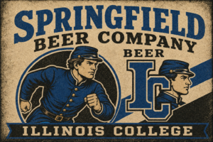 Springfield Beer Company Illinois College Vintage-Style Wall Art