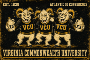 VCU Rams Atlantic 10 Vintage-Style Wall Art