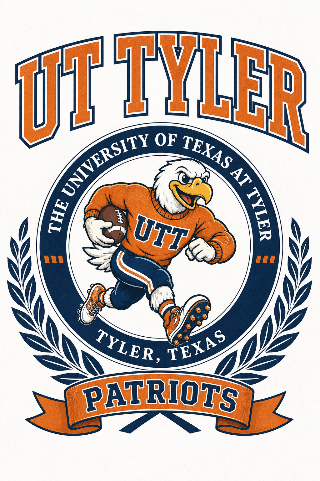 Tyler Patriots Eagle Football Graphic Print