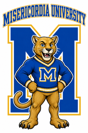 Misericordia University Cougar Blue and Gold Graphic