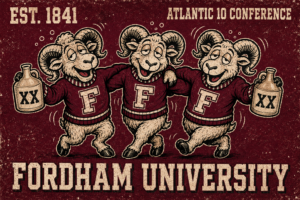 Fordham University Ram Trio Vintage-Style Wall Art