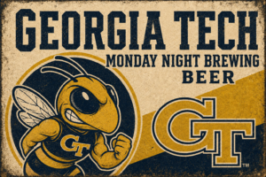 Georgia Tech Bee Vintage-Style Brewing Wall Art