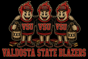 Valdosta State Blazers VSU Flame Character Graphic