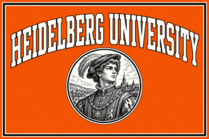 Heidelberg University Vintage-Style Orange Wall Art