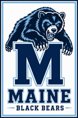 Maine Black Bears Bear Graphic Wall Art Print