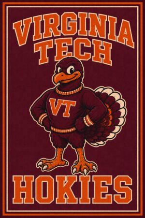 Virginia Tech Hokies Turkey Vintage-Style Wall Art