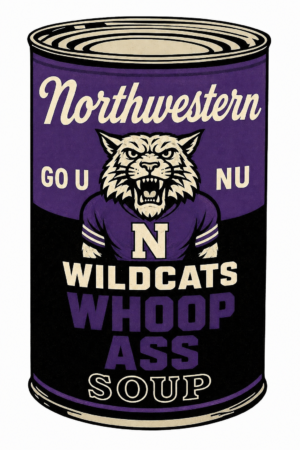 Northwestern Wildcats Retro Soup Can Wall Art