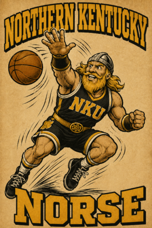 Northern Kentucky Norse Viking Basketball Wall Art