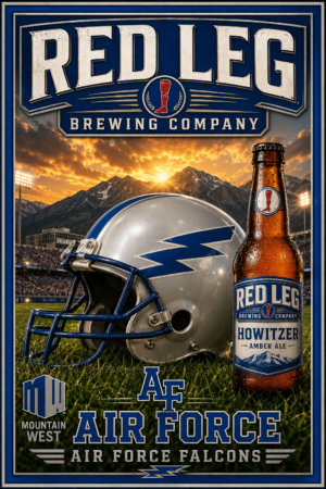 Red Leg Brewing Air Force Falcons Football Wall Art