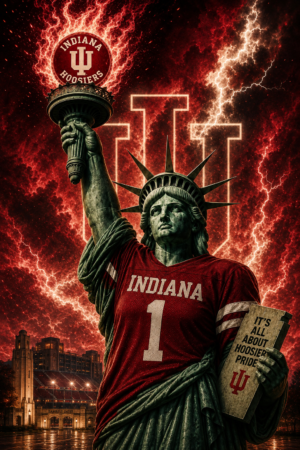 Indiana Hoosiers Statue of Liberty Inspired Wall Art