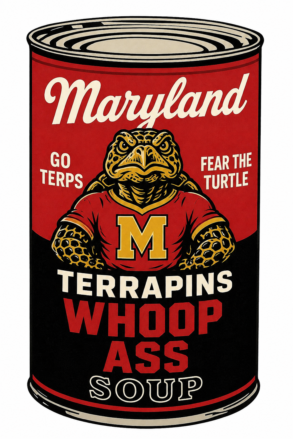 Maryland Terrapins Whop Ass Soup Can Wall Art