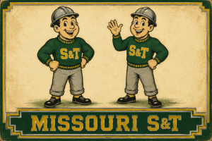 Missouri S&T Miner Mascot Vintage-Style Wall Art