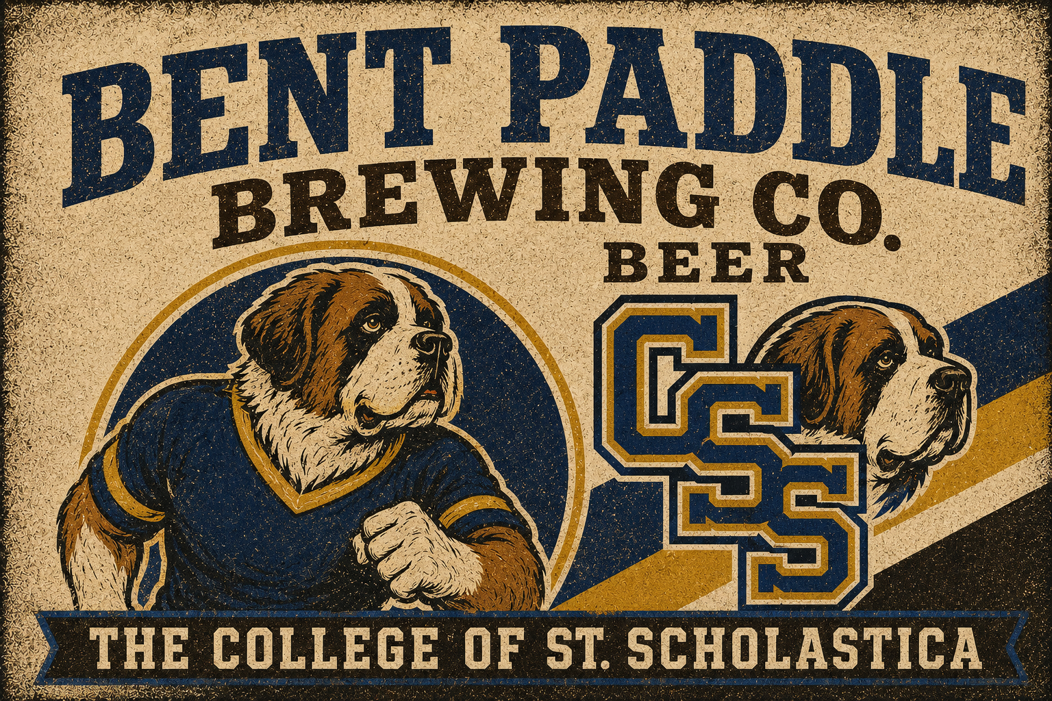 Bent Paddle Brewing Co. College Bulldog Wall Art