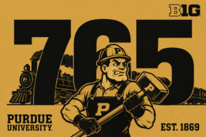 Purdue Boilermaker Gold and Black Train Wall Art