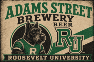 Adams Street Brewery Roosevelt University Dog Graphic Wall Art