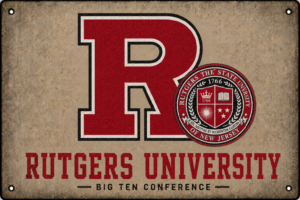 Rutgers University Big Ten Vintage-Style Wall Sign