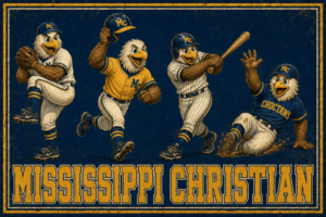 Mississippi Christian Eagles Baseball Vintage-Style Wall Art