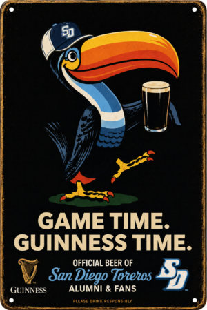 Guinness San Diego Toreros Game Time Vintage-Style Metal Sign