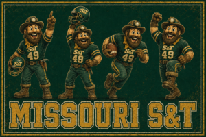 Missouri S&T Miner Football Vintage-Style Wall Art