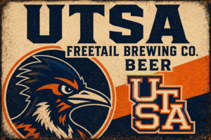 UTSA Freetail Brewing Co. Beer Vintage-Style Wall Art