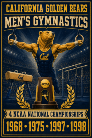 California Golden Bears Men's Gymnastics Championship Wall Art