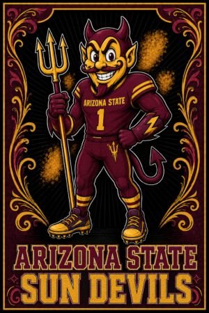 Arizona State Sun Devils Devil Trident Wall Art