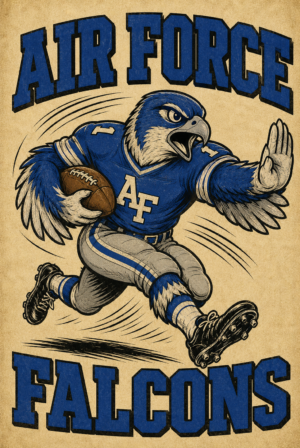 Air Force Falcons Football Falcon Graphic Wall Art