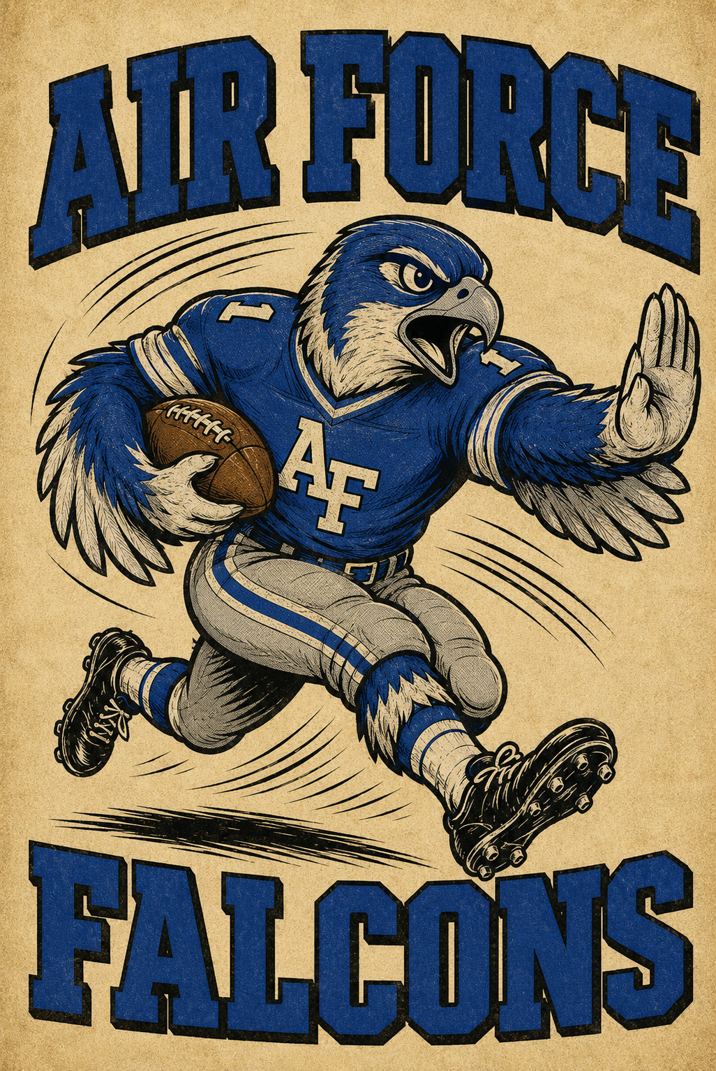 Air Force Falcons Football Falcon Graphic Wall Art
