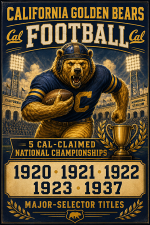 California Golden Bears Football Championship Wall Art