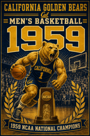 California Golden Bears 1959 Basketball Champions Poster