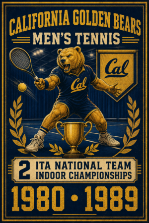 California Golden Bears Men's Tennis Championship Wall Art