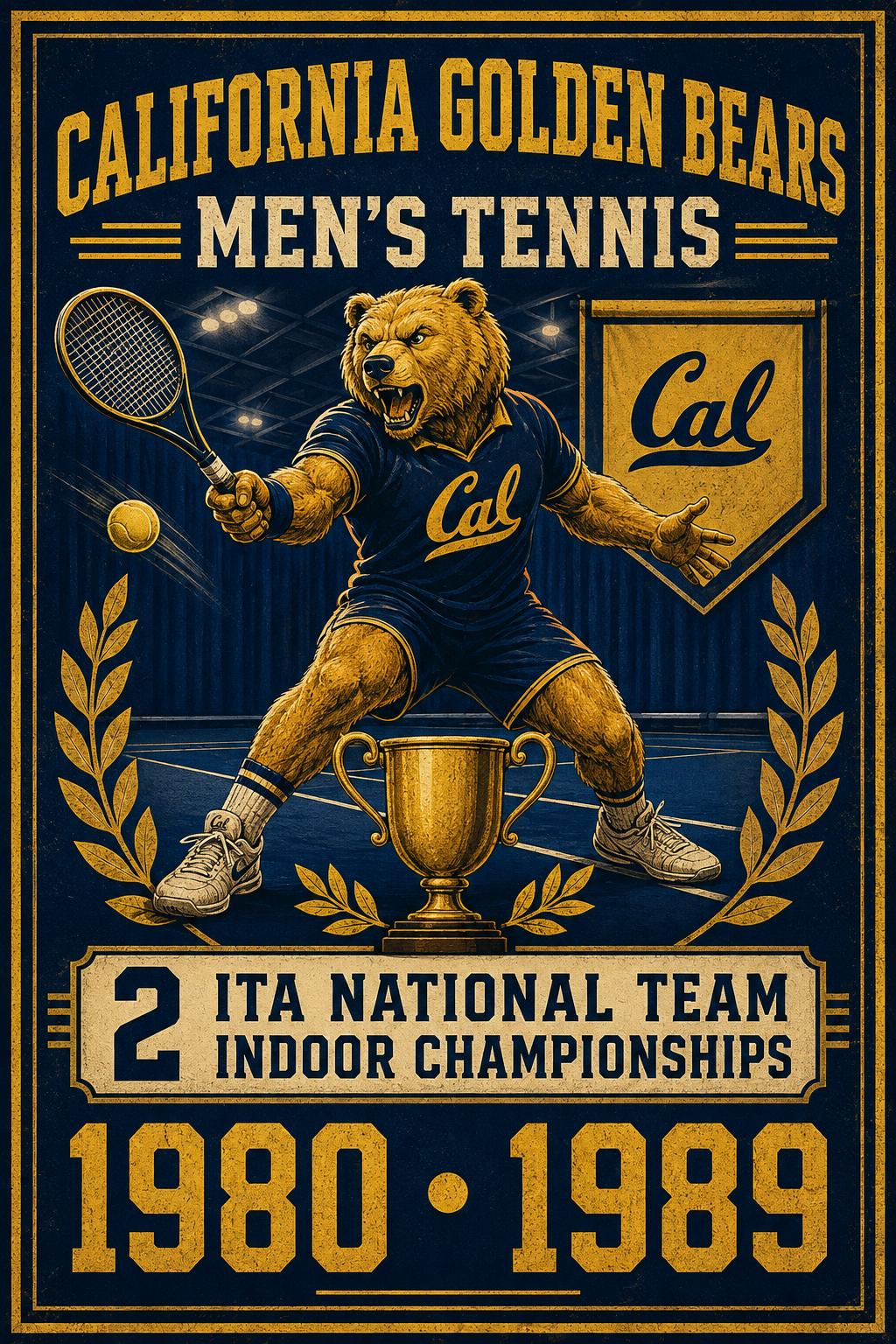 California Golden Bears Men's Tennis Championship Wall Art