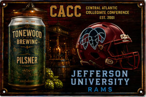 CACC Jefferson University Rams Brewing Hockey Wall Sign