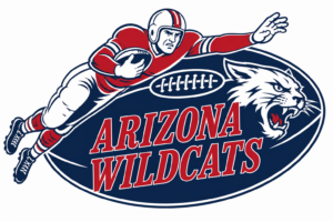 Arizona Wildcats Football Player and Wildcat Graphic