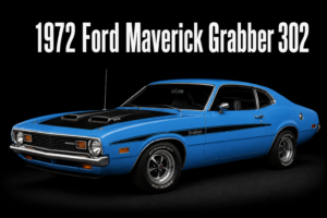 1972 Ford Maverick Grabber 302 Blue Car Wall Art