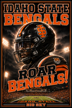 Idaho State Bengals Football Roar Poster